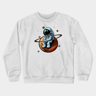 Astronaut Cartoon Crewneck Sweatshirt